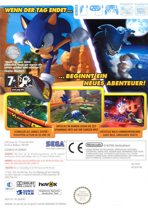 Sonic Unleashed&nbsp;:&nbsp;La Malédiction du Hérisson dos