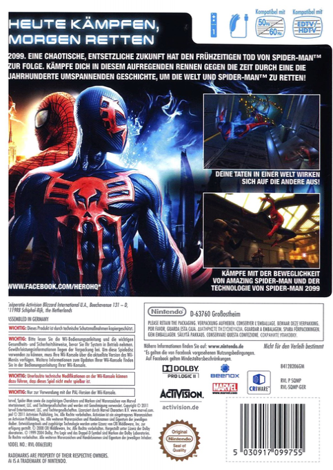 Spider-Man : Aux frontières du temps dos