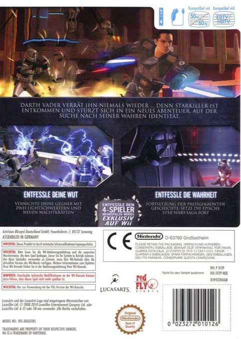 Star Wars : Le Pouvoir de la Force II dos