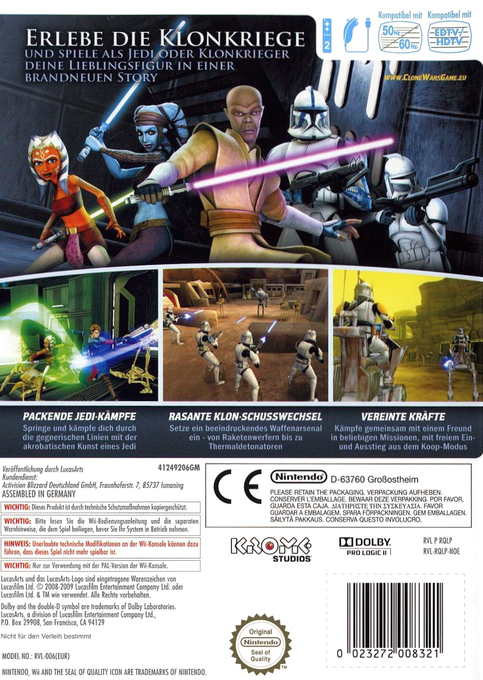 Star Wars The Clone Wars : Les Héros de la Républi - Dos