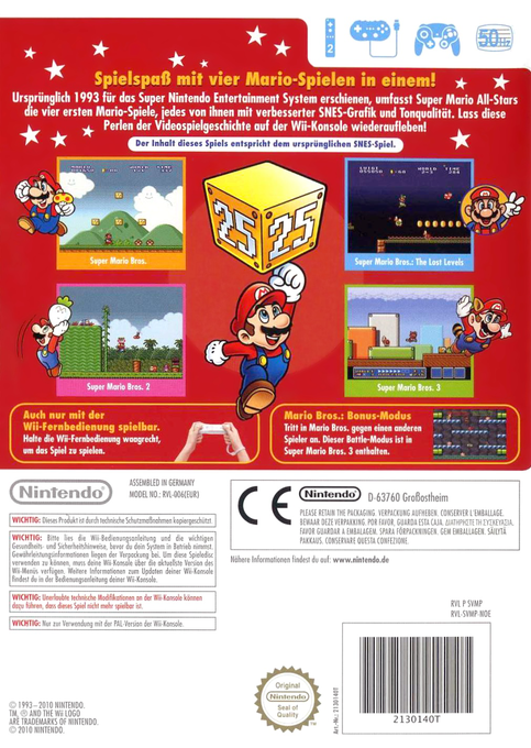 Super Mario All-Stars - Edition 25e Anniversaire dos