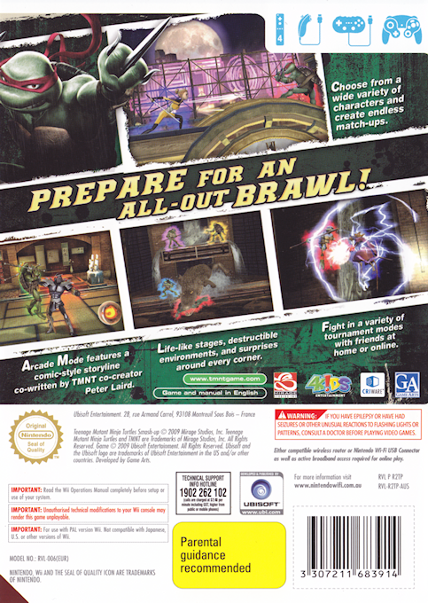 Teenage Mutant Ninja Turtles : Smash-Up - Dos