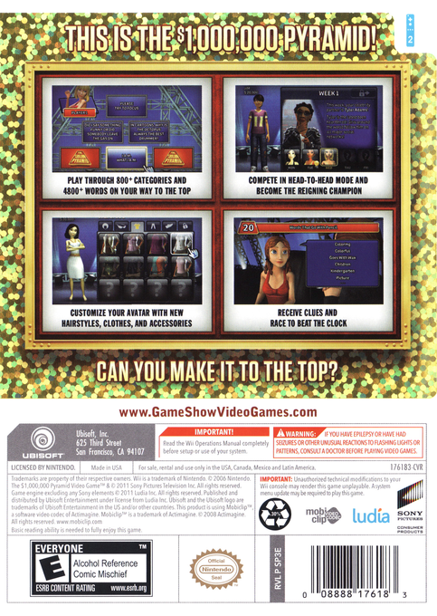 The $1,000,000 Pyramid dos