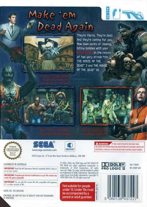 The House of the Dead 2 & 3 Return - Dos