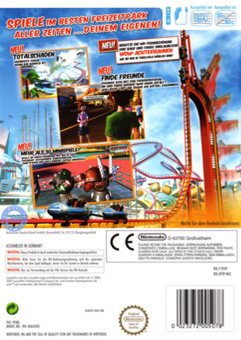 Thrillville : Le parc en folie - Dos