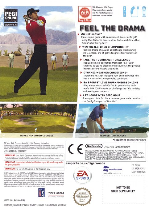 Tiger Woods PGA Tour 10 - Dos
