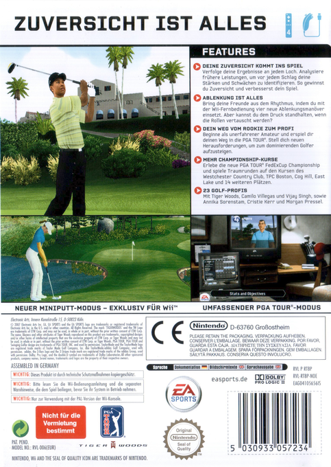 Tiger Woods PGA Tour Golf 08 - Dos