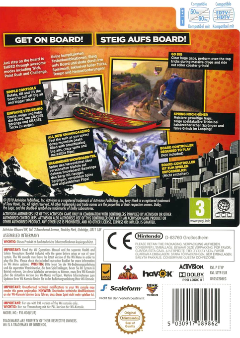 Tony Hawk Shred - Dos