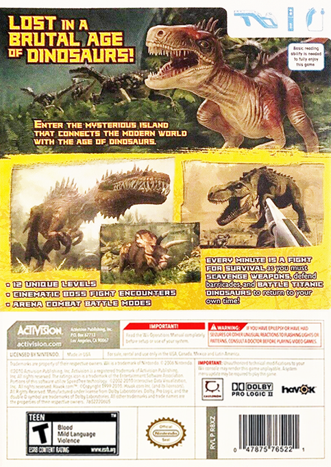Top Shot Dinosaur Hunter - Dos