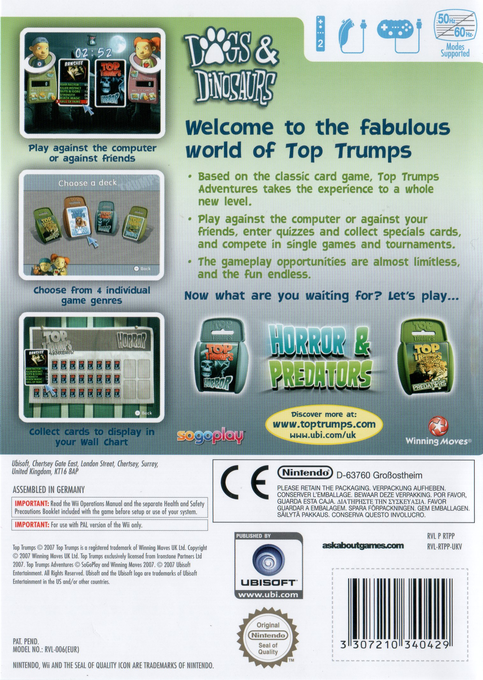 Top Trumps Adventures - Dos