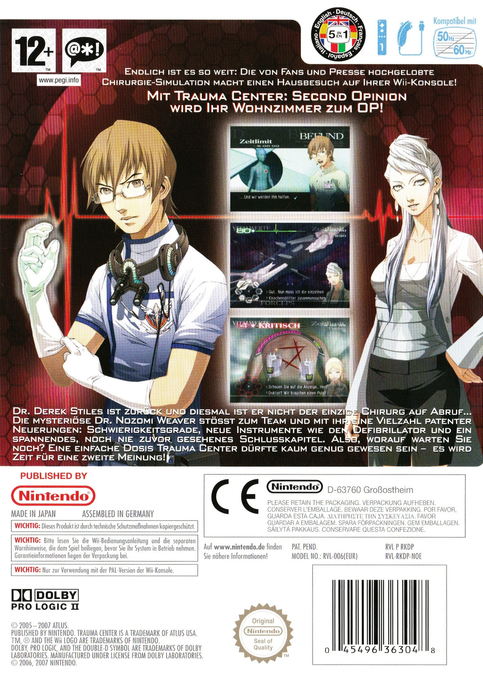Trauma Center : Second Opinion - Dos