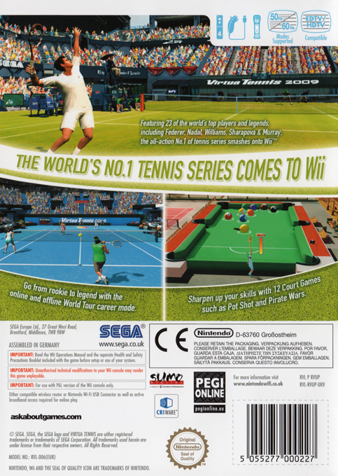 Virtua Tennis 2009 - Dos