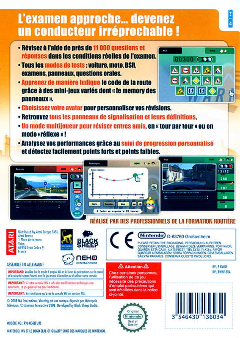 Warning : Code De La Route - Dos