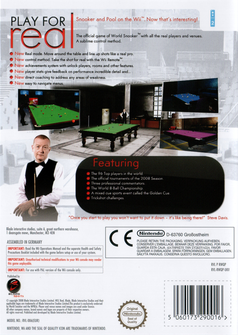 Wsc Real 09 - World Snooker Championship - Dos