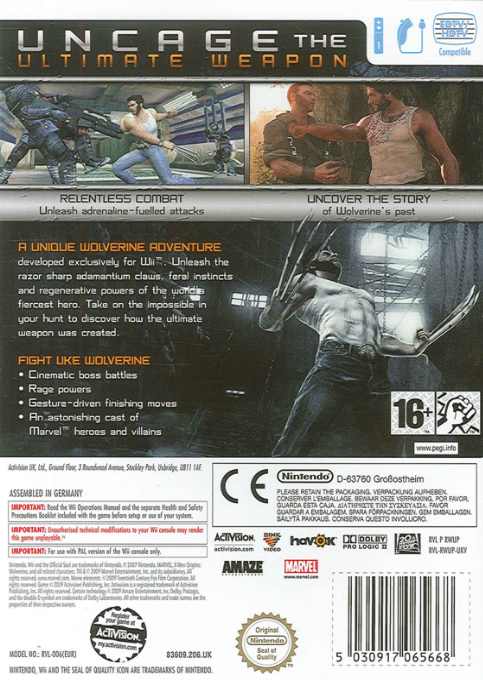 X-Men Origins : Wolverine dos