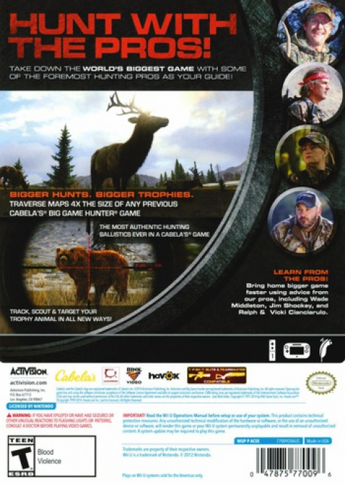Cabela's Big Game Hunter : Pro Hunts - Dos