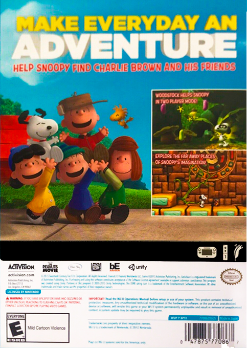 Snoopy : La grande aventure - Dos