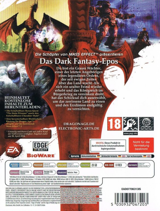 Dragon Age: Origins dos