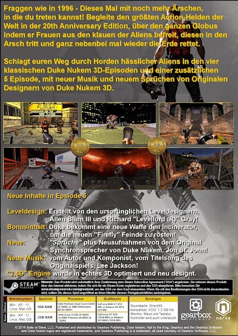 Duke Nukem 3D: 20th Anniversary World Tour dos