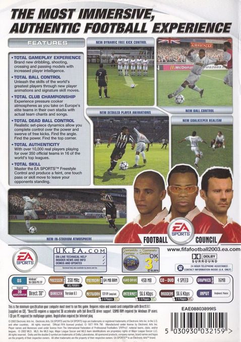 FIFA Soccer 2003 - Dos