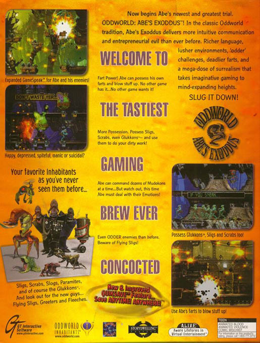 Oddworld : L'Exode d'Abe - Dos