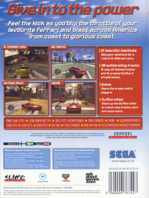 OutRun 2006: Coast 2 Coast - Dos