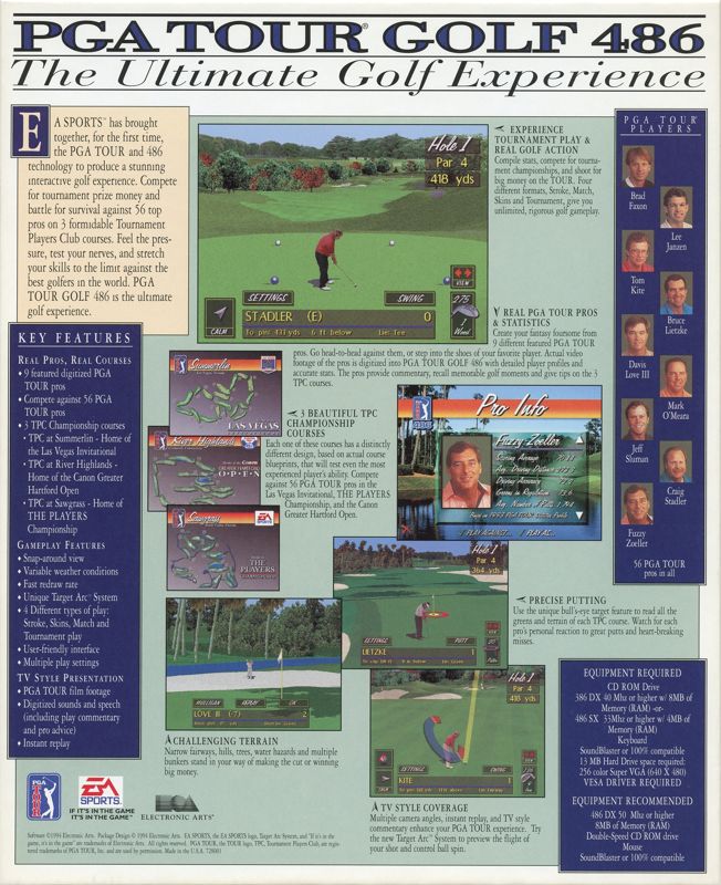 PGA Tour Golf 486 - Dos