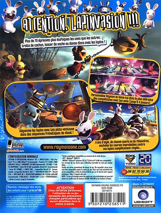Rayman contre les Lapins Crétins dos
