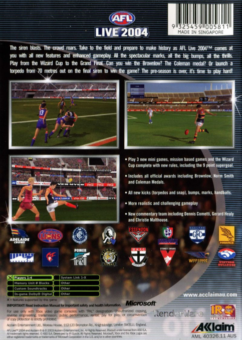 AFL Live 2003 - Dos