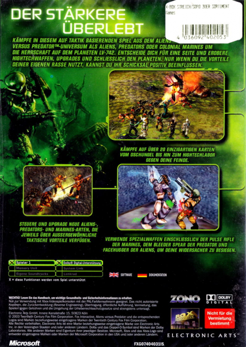 Aliens Versus Predator : Extinction - Dos