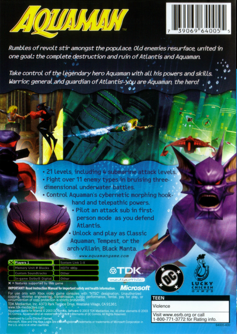 Aquaman : Battle for Atlantis - Dos
