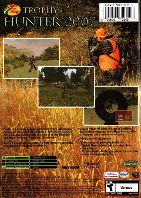 Bass Pro Shops : Trophy Hunter 2007 - Dos