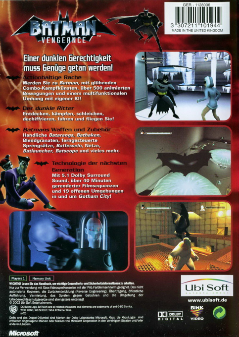 Batman : Vengeance - Dos