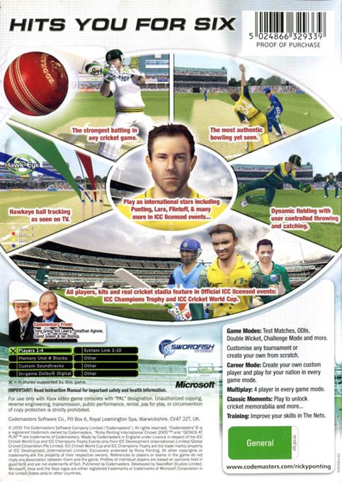 Brian Lara International Cricket 2005 - Dos