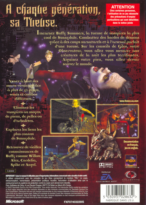 Buffy Contre Les Vampires - Dos