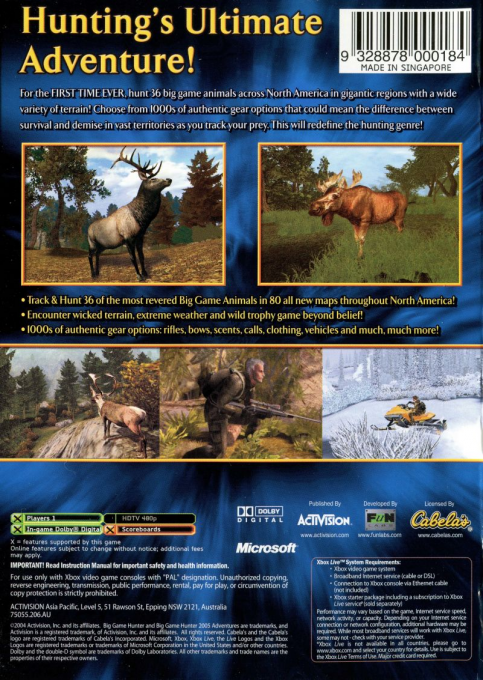 Cabela's Big Game Hunter 2005 Adventures - Dos