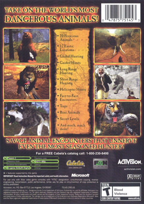 Cabela's Dangerous Hunts - Dos