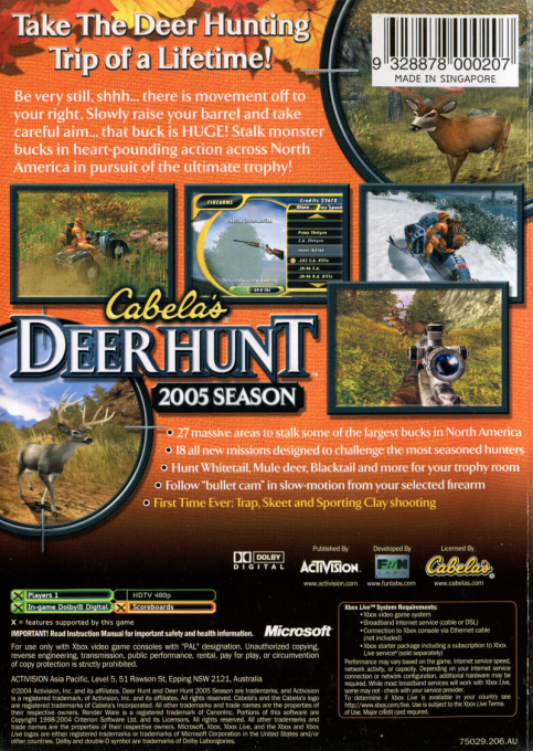 Cabela's Deer Hunt : 2004 Season - Dos