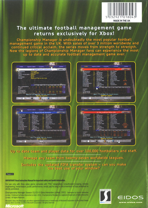 Championship Manager - Season 02-03 dos