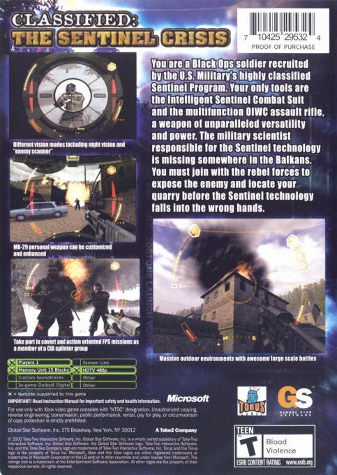 Classified : The Sentinel Crisis - Dos