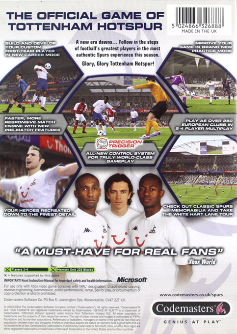 Club Football 2005 - Tottenham Hotspur dos