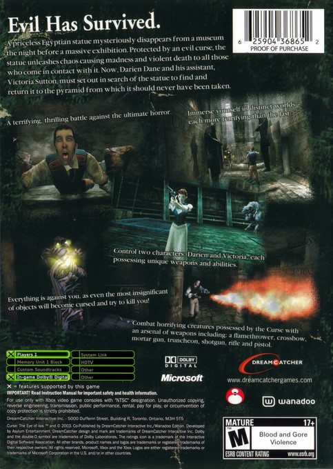 Curse : The Eye Of Isis - Dos