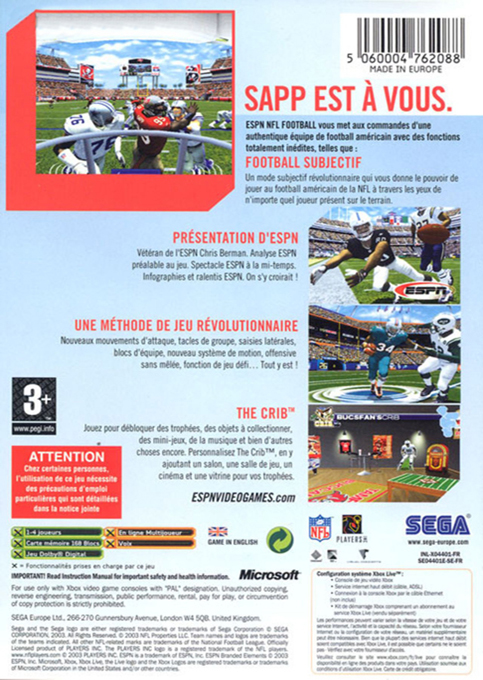 ESPN NFL Football - Dos