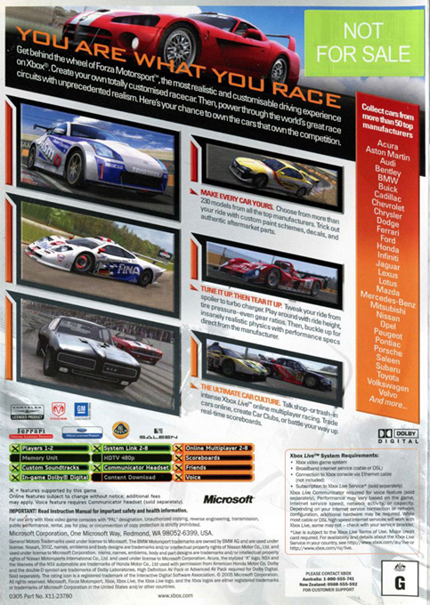 Forza Motorsport - Dos