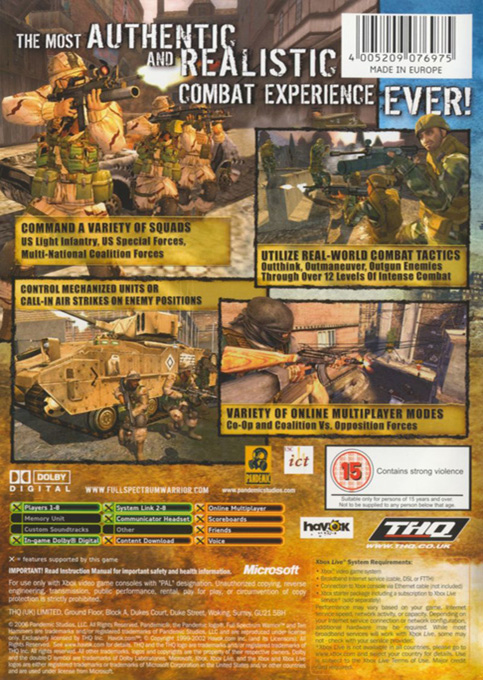 Full Spectrum Warrior : Ten Hammers - Dos