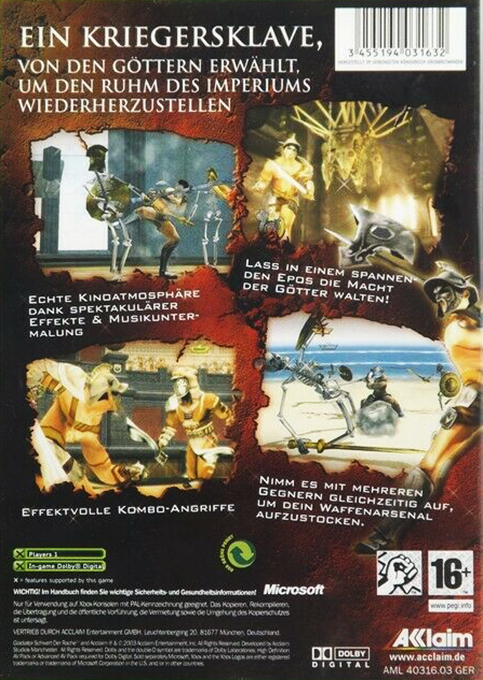 Gladiator : Sword of Vengeance - Dos