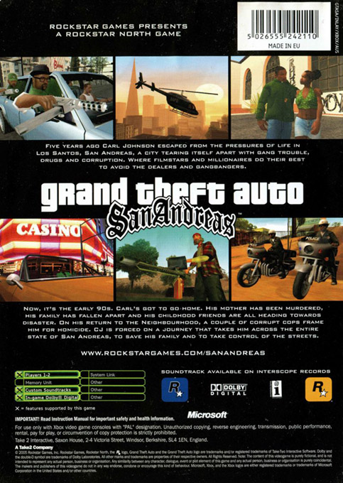 Grand Theft Auto : San Andreas dos