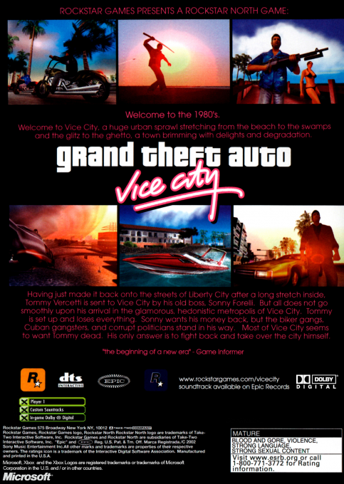 Grand Theft Auto : Vice City dos