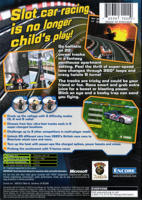 Grooverider : Slot Car Thunder - Dos