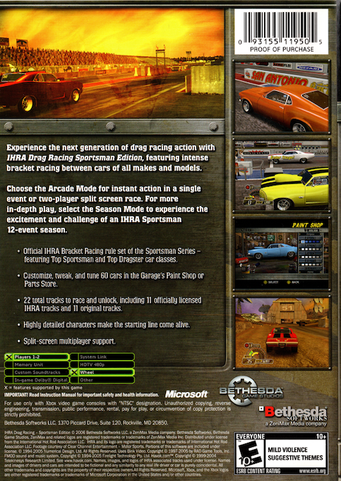 IHRA Drag Racing : Sportsman Edition - Dos